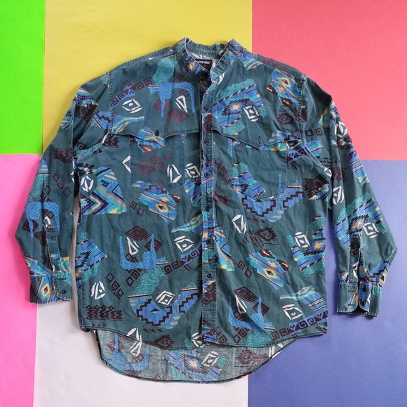 Vintage 1990s Frontier Series Southwestern Shirt - Picture 7 of 7